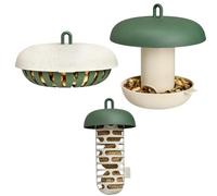 elho Essential Bird Set con casetta per uccelli, ciotola per mangime e foglia verde