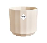 Elho Facet Round 17cm - Vaso per Interno - 100% Plastica Riciclata - Ø 16.6 x H 14.9 cm - Rosa/Almond Pink