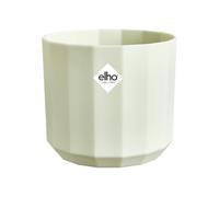 Elho Facet Round 23cm - Vaso per Piante da Interni - 100% Plastica Riciclata - Ø 22.7 x H 20.4 cm - Verde/Verde Té