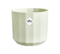 Elho Facet Round 26cm - Vaso per Piante da Interni - 100% Plastica Riciclata - Ø 25.9 x H 23.3 cm - Verde/Verde Té