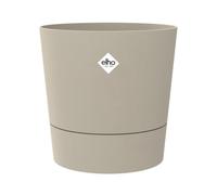Elho Foss Round 25cm - Vaso per Interno - 100% Plastica Riciclata - Ø 24.5 x H 24.2 cm - Beige/Mushroom Beige