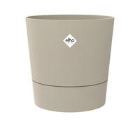 Elho Foss Round 43cm - Vaso per Piante da Interno - 100% Plastica Riciclata - Ø 43 x H 42.5 - Beige/Beige Fungo