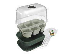 Elho Green Basics Grow Tray Set - Propagatore per Piante - Vassoio per Piantine - 100% Plastica Riciclata - Verde/Leaf Green