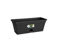 Elho Green Basics Trough Allin1 30 - Fioriera per Balcone esterno - Ø 29.5 x H 15.5 cm - Nero/Living Black