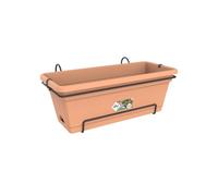 Elho Green Basics Trough Xl Allin1 55 - Fioriera per Balcone esterno - Ø 54.5 x H 22.5 cm - Marrone/Mild Terra