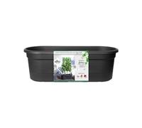 Elho Green Basics Veggie Wall 80 - Fioriera per Esterno coltura E Raccolta - Ø 77.5 x H 26.0 cm - Nero/Living Black