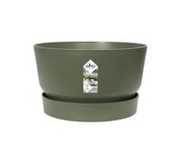 Elho Greenville Bowl 33 - Vaso per Esterno - Ø 32.5 x H 19.4 cm - Verde/Leaf Green