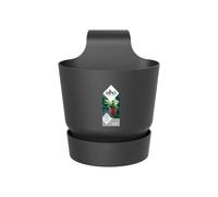 Elho Greenville Easy Hanger 19.5 - Vaso per Balcone - Ø 19.5 x H 23.7 cm - Nero/Living Black