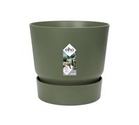 Elho Greenville Round 14 - Vaso per Esterno - Ø 14 x H 13.4 cm - Verde/Leaf Green