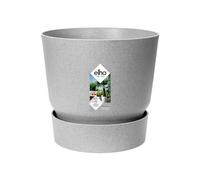 Elho Greenville Round 25 - Vaso per Interno e Esterno - 100% Plastica Riciclata - Ø 24.5 x H 23.3 cm - Grigio/Living Concrete