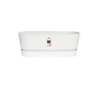 Elho Greenville Trough Long 50 - Fioriera per Esterno - Ø 49.0 x H 17.9 cm - Bianco/White