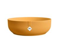 Elho Jazz Bowl 28 - Vaso per Interno - 100% Plastica Riciclata - Ø 27.5 x H 9.0 cm - Giallo Ambra