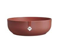 Elho Jazz Bowl 28 - Vaso per Interno - 100% Plastica Riciclata - Ø 27.5 x H 9.0 cm - Rosso/Tuscan Red