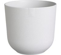 Elho Jazz Round 23cm - Vaso per Piante da Interno - Struttura Unica - 100% Plastica Riciclata - Bianco/Silky White