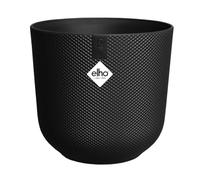Elho Jazz Round Mini 7cm - Vaso per Piante da Interni - 100% Plastica Riciclata - Ø 7 x H 6.5 cm - Nero/Living Black