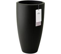 Elho June Round High 30 - Vaso per Interno e esterno - 100% Plastica Riciclata - Ø 29.5 x H 52.5 cm - Nero/Black