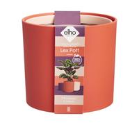 Elho Lex Pott set di 3 - Vasi per Interno - 100% Plastica Riciclata - Ø 11, 13 & 14 cm - Rosso/Rosso Corallo