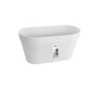 elho Loft Urban Green Wall - Vaso per piante Duo 28, per balcone ed esterni, Ø 28,0 x H 13,2 cm, bianco/bianco
