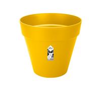 LOFT URBAN Vaso da fiori rotondo - Plastica - Forato - Serbatoio - Con ruote - Ø40 - Ocra