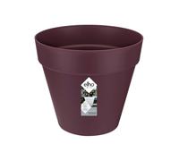 Elho Loft Urban Round - Vaso da fiori per esterni, Ø x H cm, plastica, Viola mora, 20 cm