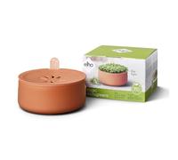 elho Magic Microgreens 17 - Vaso per Erbe aromatiche per allevamenti e Raccolti, 100% plastica Riciclata, Diametro 16,8 x Altezza 7,1 cm, Colore: Marrone/Toffee Terra