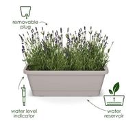 Elho Noa Balconiere XL - Nero - L 78 x P 20 x H 18 cm - Balcone esterno - 100% riciclato