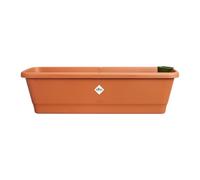Elho noa balcony trough l - Fioriera per Balcone - Con Serbatoio d’Acqua - Realizzato in Plastica 100% Riciclato - Marrone/Terra