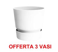 ELHO OFFERTA 3 VASO GREENVILLE ROUND 25CM WHITE