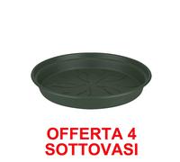 ELHO OFFERTA 4 SOTTOVASO GREEN BASICS SAUCER 34CM VERDE