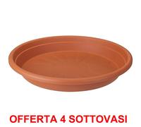 ELHO OFFERTA 4 SOTTOVASO UNIVERSAL SAUCER ROUND 27CM TERRA