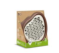 Elho Organic Bee Hotel 25cm - Rifugio per Insetti per Api - 100% Plastica Riciclata - L27.4 x B16.8 x H25.4 cm - Marrone/Marrone Castagna
