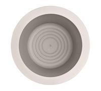 Elho Pure Cilinder Wheels 40 - Fioriera per Interno E Esterno - Plastica Riciclata - Ø 39.5 x H 40 cm - Bianco/Linen White