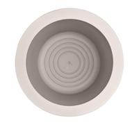 Elho Pure Cilinder Wheels 40 - Fioriera per Interno E Esterno - Plastica Riciclata - Ø 39.5 x H 40 cm - Linen White