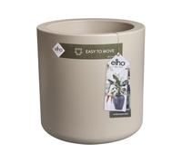 Elho Pure Cilinder Wheels 40 Vasi per Piante - Balanced Beige | ∅ 39.5 x A 40 cm | Adatto per uso interno ed esterno | Plastica riciclata al 100%