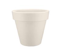 Elho Pure Round 40 - Vaso per Interno e esterno - Ø 39.0 x H 35.7 cm - Bianco/Linen White
