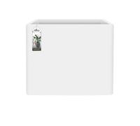 Elho Pure Soft Brick Divider Ruote 80 Large Fioriera - White | L 39.5 x P 79 x A 65 cm | Adatto per uso interno ed esterno