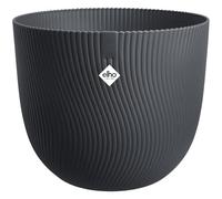 Elho Sereh Round 30 - Vasi per Piante - Interno e Esterno - 100% Plastica Riciclata - Ø 29.5 x H 25.3 cm - Nero/Anthracite