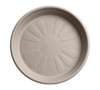Elho Universal Saucer Round 25 - Sottovaso per Interno Esterno Accessori - Ø 25.0 x H 3.8 cm - Beige/Beige Fungo