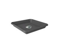 elho - Sottovaso universale quadrato da 30 cm, per interni ed esterni, Ø 30 x H 4,4 cm, plastica, Antracite, 35 cm