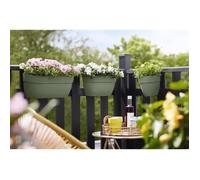 ELHO - Vaso da fiori - Vibia Campana Easy Hanger Small - Verde pistacchio - Balcone esterno - L 24,1 x P 20,5 x H 26,5 cm