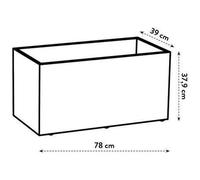 ELHO - Vaso Elho Nero 78 Cm Plastica Rettangolare Moderno