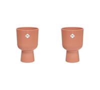 Elho Vibes Fold Coupe 14 - Vaso per Piante da Interno - Ø 13.9 x H 21.0 cm - Rosa/Delicate Pink (Confezione da 2)