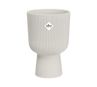 Elho Vibes Fold Coupe 14 - Vaso per Piante da Interno - 100% Plastica Riciclata - Ø 13.9 x H 21.0 cm - Silky White