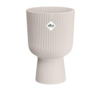 Elho Vibes Fold Coupe 30 - Vaso per Interno - Ø 29.5 x H 44.7 cm - Bianco/Bianco Lino