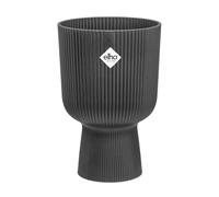 Elho Vibes Fold Coupe 30 - Vaso per Interno - 100% Plastica Riciclata - Ø 29.5 x H 44.7 cm - Nero/Anthracite