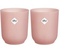 Elho Vibes Fold Orchid High 12,5cm - Vaso per Orchidee da Interno - Vasi per Fiori - 100% plastica riciclata - Rosa/Rosa Smaltato (Confezione da 2)