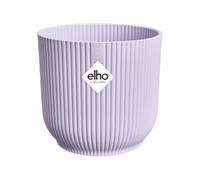 Elho Vibes Fold Round 18-100% Plastica Riciclata - Vaso per Piante da Interno - Ø 18.3 x H 16.8 cm - Viola/Soft Lilac