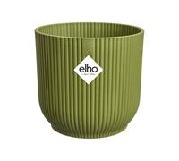 Elho Vibes Fold Round 35 - Grande Vaso per Interno - 100% Plastica Riciclata - Ø 34.9 x H 32.4 cm - Verde/Verde Felce
