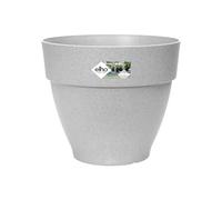 Elho Vibia Campana Round 35 - Vaso per Esterno - Ø 34.5 x H 29.7 cm - Grigio/Living Concrete
