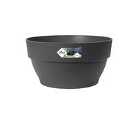 Elho Vibia Campana Bowl 34 - Vaso per Esterno - Ø 33.9 x H 17.4 cm - Nero/Anthracite